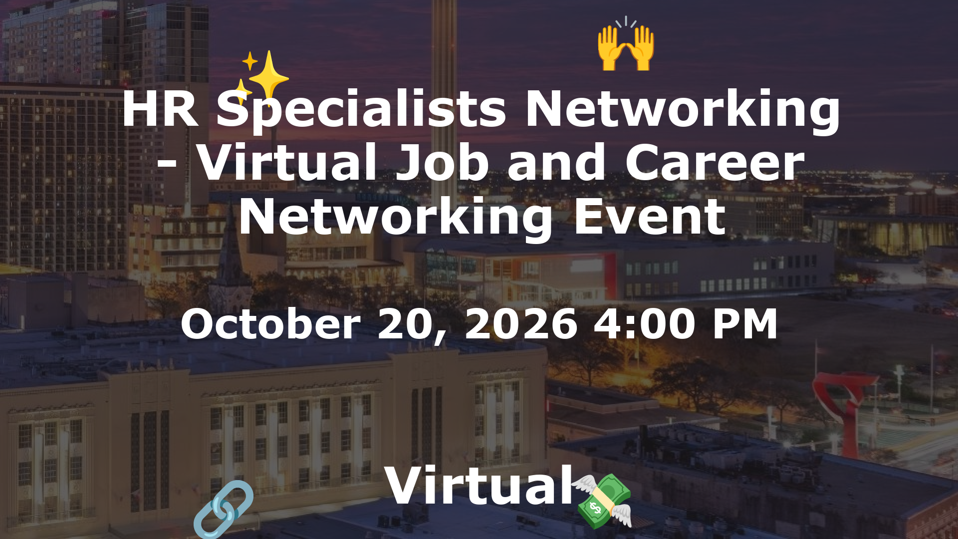 HR Specialists Networking - Virtual Job and Career Networking Event event image